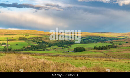 North Pennines Landschaft, von der A686 zwischen Alston und Leadgate in Cumbria, England, UK gesehen Stockfoto