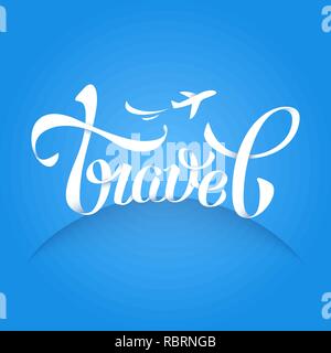 Reisen hand Schrift. Stock Vektor