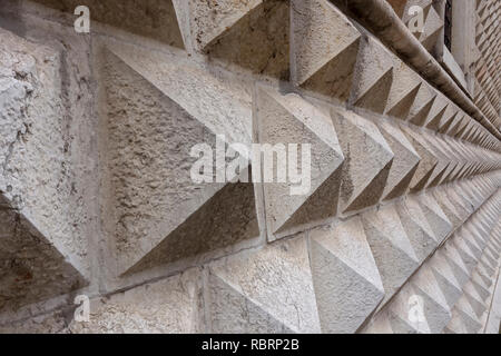 Detail des Palazzo dei Diamanti, Ferrara, Italien Stockfoto