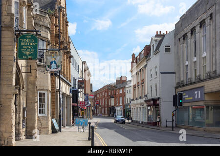 High Street, Grantham, Lincolnshire, England, Vereinigtes Königreich Stockfoto