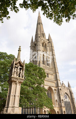 St Wulframs Kirche, Church Street, Grantham, Lincolnshire, England, Vereinigtes Königreich Stockfoto