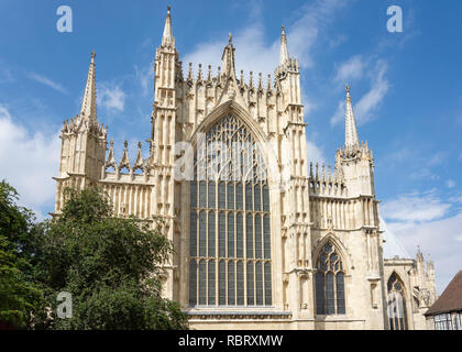 York Minster, Deangate, York, North Yorkshire, England, Großbritannien Stockfoto