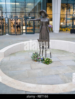 Statue von Emmeline Pankhurst, St. Peter's Square, Manchester Stockfoto