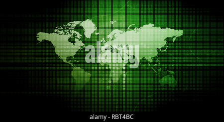 Global Business und der Weltwirtschaft als Internationale Konzept Stockfoto