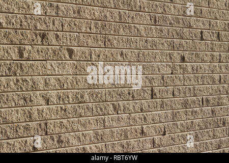 Light Brown tan farbigen grob strukturierte Stein mauer Abstract background (Winkel) Stockfoto