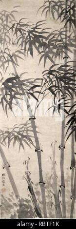 'Bamboo', Tinte auf Papier malen von Lin Zexu (1785-1850). Stockfoto