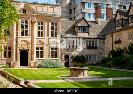 Der Boden der Kleinste der Oxford College, St. Edmund's Hall, Oxford - England. Stockfoto