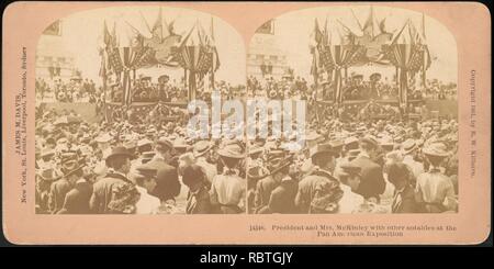 - Gruppe von 3 Stereograph Blick auf die 1901 Pan American Exposition, Buffalo, New York - Stockfoto