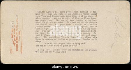 - Gruppe von 5 Stereograph Blick auf die Themse, London, England - Stockfoto