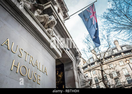 Australien Haus, hohe Kommission von Australien, Strand, London WC2 Stockfoto