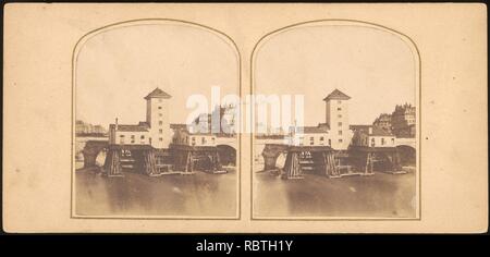 - Gruppe von 17 frühen Calotype Stereograph Ansichten - Stockfoto