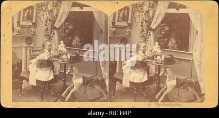 - Gruppe von 28 Stereograph Blick auf Kinder - Stockfoto