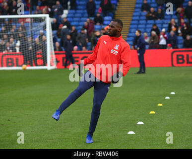 London, Großbritannien. 12 Jan, 2019. Crystal Palace Christian Benteke während der Englischen Premier League zwischen Crystal Palace und Watford an Selhurst Park Stadium, London, England am 12. Jan 2019. Credit: Aktion Foto Sport/Alamy leben Nachrichten Stockfoto