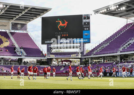 Orlando, Florida, USA. 12 Jan, 2019. ORLANDO, 12-01-2019, Orlando City Stadium, Stadium Übersicht während die Florida Cup Spiel Sau Paolo-Ajax-Kredit: Pro Schüsse/Alamy leben Nachrichten Stockfoto