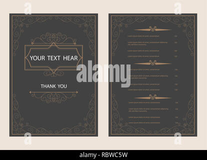 Classic und Vintage und retro ornament Rahmenstil Hintergrund Stockfoto