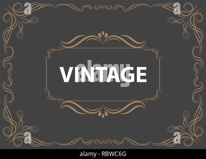 Vintage Schmuck Grußkarte Vector Template und retro Einladung design Hintergrund kann für Hochzeit blüht Ornamente Rahmen verwendet werden. A4 Design p Stockfoto