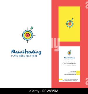 Dart Spiel kreative Logo und Visitenkarte. vertikale Design Vector Stock Vektor