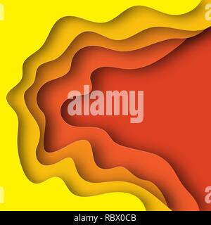 Multicolor Hintergrund von 3D-Papier Schichten mit Schatten. Vector Illustration. Abstrakte Papier Textur. Stock Vektor