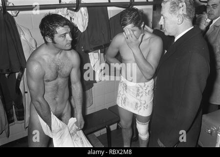 AC Mailand tegen Feyenoord 1-0 Europa Cup ICH. Bestanddeelnr Kleedkamer, 922-9647. Stockfoto