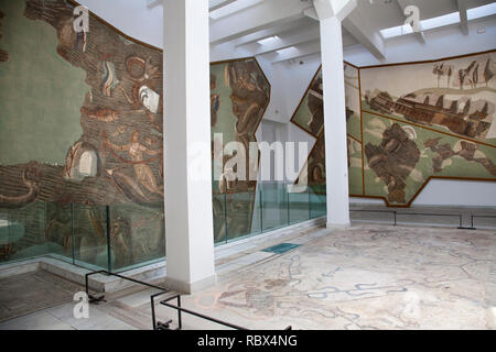 Museum Halle römischen Mosaiken, Bardo Museum, Tunis, Tunesien, Afrika Stockfoto