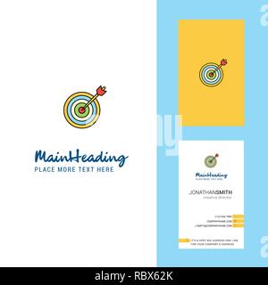 Dart Spiel kreative Logo und Visitenkarte. vertikale Design Vector Stock Vektor