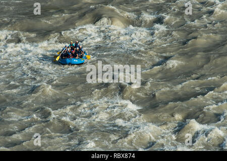 Rafting in den Ganges, Rishikesh, Indien Stockfoto