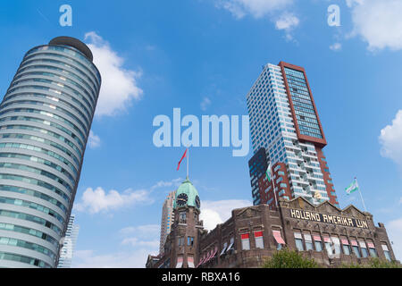 ROTTERDAM, Niederlande - 3. SEPTEMBER 2017: der ehemalige Sitz der 'Holland America Line', ein berühmter niederländischer Kreuzfahrt Unternehmen 1873 gegründet. Die juge Stockfoto