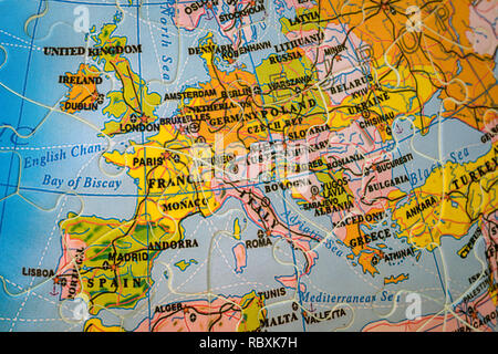 Puzzle Karte von Europa Stockfoto