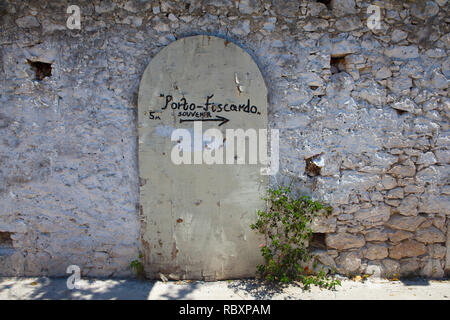 Gebäude details, (Geentert, Tür) Fiskardo, Kefalonia, Griechenland Stockfoto