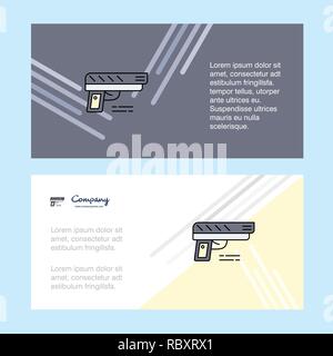 Gun abstract corporate business banner Vorlage, horizontale Werbung Banner. Stock Vektor