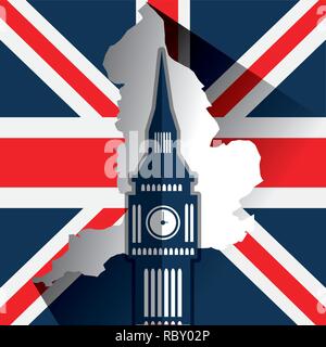 Design-London Sehenswürdigkeiten Stock Vektor