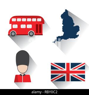 Design-London Sehenswürdigkeiten Stock Vektor
