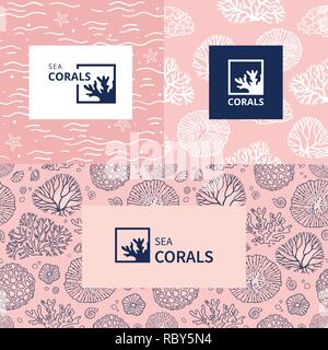 Branding für Aquarium, Aquarium oder Travel Company Stock Vektor