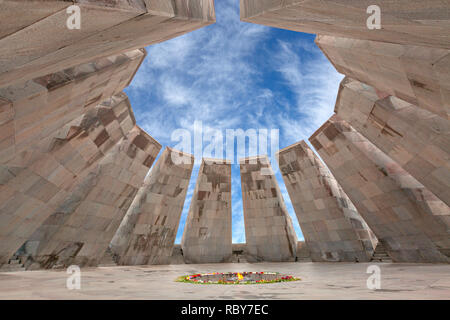 Völkermord Denkmal in Eriwan, Armenien Stockfoto