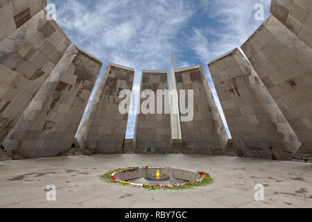 Völkermord Denkmal in Eriwan, Armenien Stockfoto
