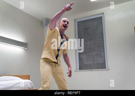 Glas ist ein 2019 amerikanischen Superhelden Thriller geschrieben, produziert und von M.Night Shyamalan geleitet. Der Film ist eine Fortsetzung der bisherigen Filme Unbreakable (2000) und Split (2016 Shyamalan's), kumulativ bildet die Eastrail 177 Trilogie. Dieses Foto ist nur für den redaktionellen Gebrauch bestimmt und unterliegen dem Copyright der Film Company und/oder der Fotograf durch den Film oder die Produktion Firma zugewiesen und kann nur reproduziert durch Veröffentlichungen im Zusammenhang mit der Förderung der oben genannten Film. Eine obligatorische Gutschrift auf dem Film Firma ist erforderlich. Der Fotograf sollte auch angerechnet werden, wenn bekannt. Stockfoto