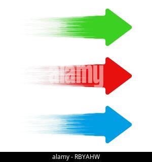 Ein Satz von Hand gezeichneten Pfeile im flachen Design. Vector Illustration. Pfeilsymbole isoliert. Stock Vektor