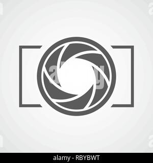 Fokus auf das Symbol. Vector Illustration. Blende Symbol. Symbol Kamera isoliert Stock Vektor