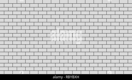 Weiße Mauer Textur. Vector Illustration. Ziegelwand Hintergrund Stock Vektor