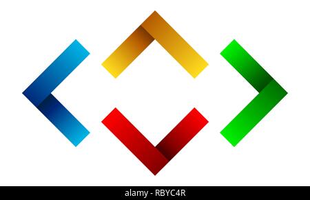 Satz von farbigen Pfeilen. Vector Illustration. Pfeile Sammlung isoliert Stock Vektor