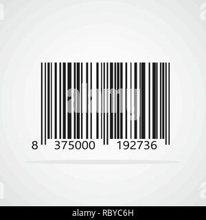 Realistische Barcode Symbol. Vector Illustration. Schwarz Barcode Symbol isoliert Stock Vektor