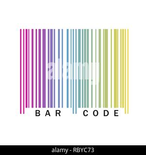 Barcode Symbol. Vector Illustration. Bunte Barcode Symbol isoliert Stock Vektor