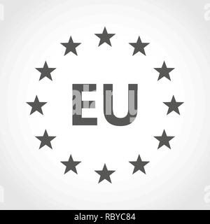 Logo der Europäischen Union. Vector Illustration. EU-Symbol mit runde Sterne Stock Vektor