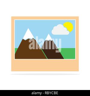 Symbol "Foto im flachen Design. Vector Illustration. Farbige Symbol Bild isoliert Stock Vektor
