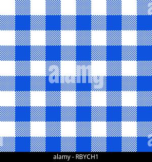 Blauen Stoff Textur. Vector Illustration. Flache Tischdecke Muster Stock Vektor