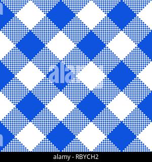 Blauen Stoff Textur. Vector Illustration. Flache Tischdecke Muster Stock Vektor