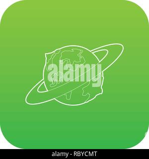 Erde - Planet Symbol grün Vektor Stock Vektor