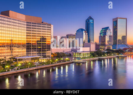 Die Innenstadt von Skyline von Jacksonville, Florida, USA. Stockfoto