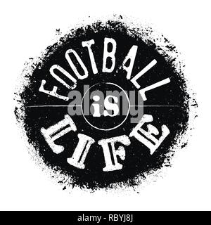 Schriftzug Fußball ist das Leben Stock Vektor