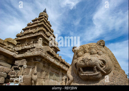 Gruppe von Denkmälern in Mahabalipuram Stockfoto
